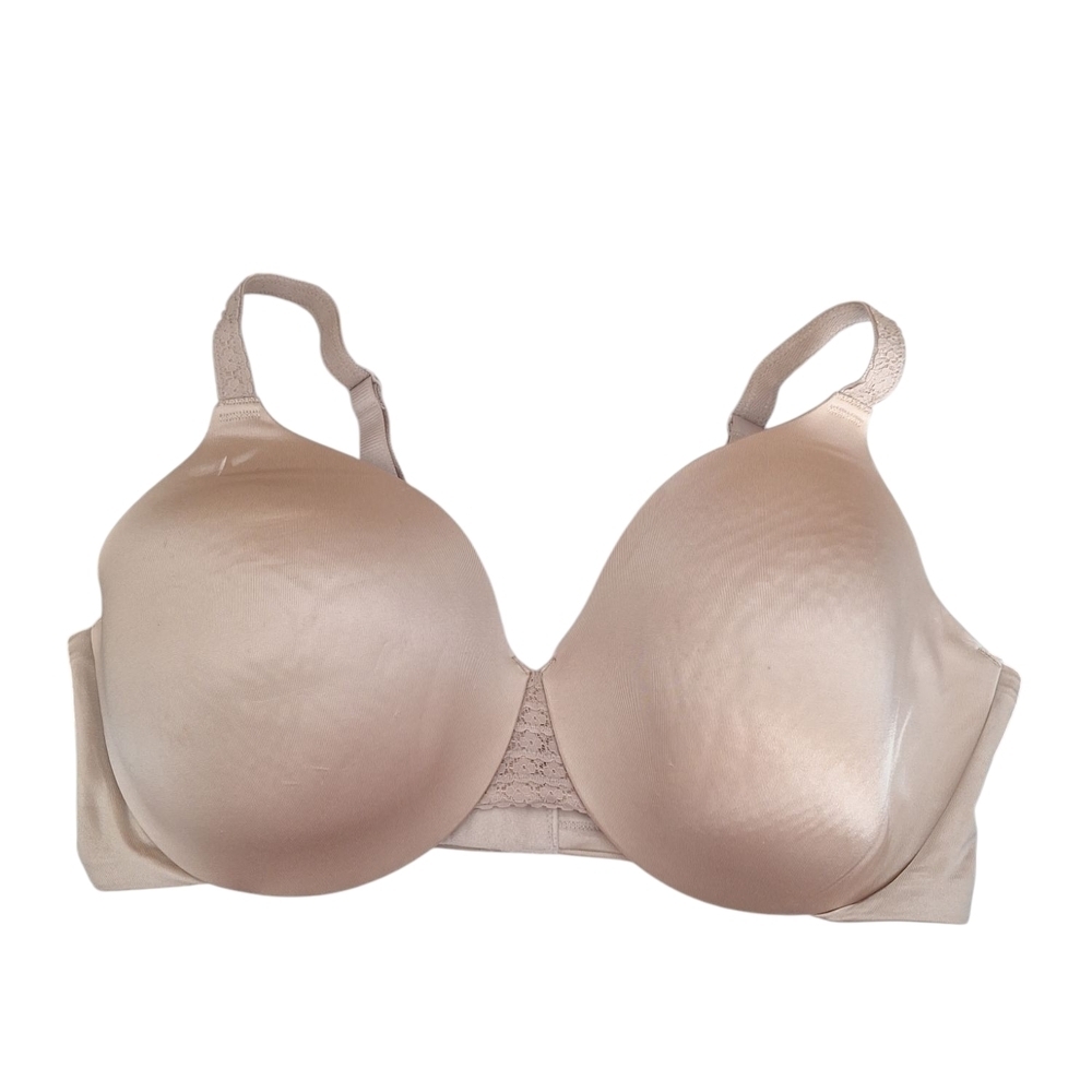 Warner's Tan Full-Coverage Bra with Molded Cups and Adjustable Straps